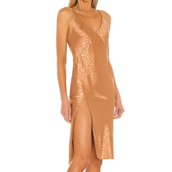 Superdown Jinelle Midi Dress in Camel XS - Picture 1 of 4